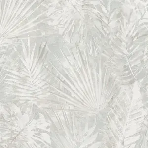 A.S. Création Vinyltapete - 386384 - Grau Beige Dschungeltapete