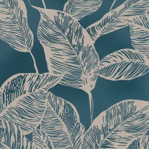 A.S. Création Vinyltapete - 386631 - Blau Braun Blättertapete