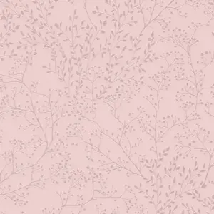 A.S. Création Vliestapete - 381002 - Rosa Glänzend Florale Tapete