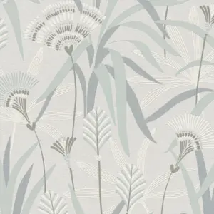 A.S. Création Vliestapete - 399363 - Grau Blau Floral