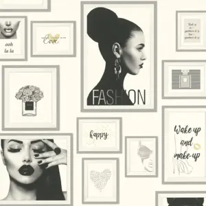 Livingwalls Vinyltapete - 369182 - Silber Schwarz Ausgefallene Tapete