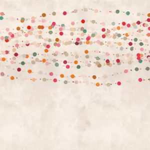 Livingwalls Vinyltapete - 383051 - Beige orange Punktetapete / Kreistapete