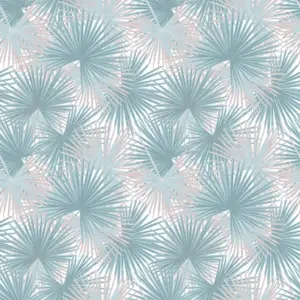 Livingwalls Vinyltapete - 391843 - Blau Beige Dschungel