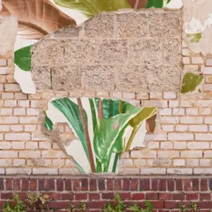 Livingwalls Vinyltapete - 392481 - Beige Braun Steinwand