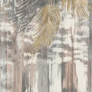 Livingwalls Vinyltapete - 392611 - Grau Geld Palmentapete