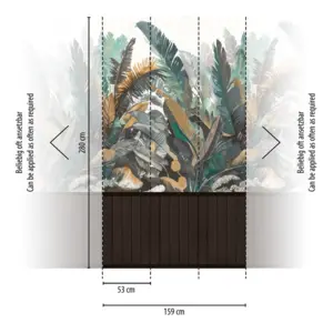 Livingwalls Vinyltapete - 398091 - Schwarz Grün Wandpaneele