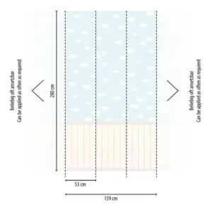 Livingwalls Vinyltapete - 398161 - Creme Blau Wandpaneele