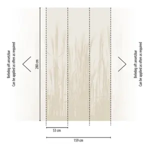 Livingwalls Vinyltapete - 398781 - Beige  Gräser