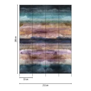 Livingwalls Vinyltapete - 398911 - Bunt Blau Abstrakt