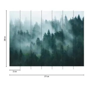 Livingwalls Vinyltapete - 398981 - Grün Blau Landschaft