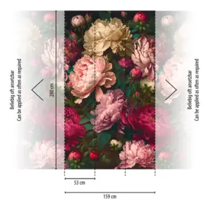 Livingwalls Vinyltapete - 398621 - Rosa Rot Blumen