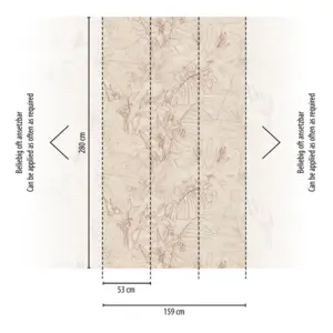 Livingwalls Vinyltapete - 398861 - Beige Creme Floral