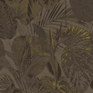 livingwalls Vinyltapete - 393552 - Braun Schwarz Dschungeltapete