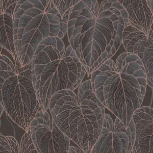 livingwalls Vinyltapete - 781282 - Braun Schwarz Floral