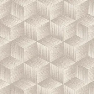 A.S. Création Vinyltapete - 385061 - Grau Greige 3D Tapete