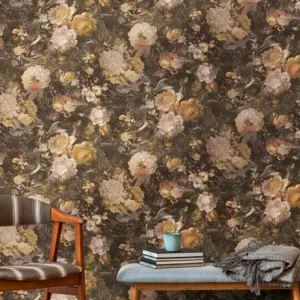 A.S. Création Vinyltapete - 388212 - Bunt Gelb Florale Tapete