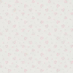 A.S. Création Vinyltapete - 390673 - Hellgrau Rot Blümchen