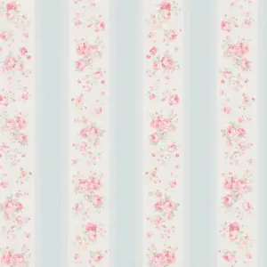 A.S. Création Vinyltapete - 390691 - Blau Weiß Floral