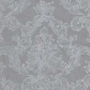 A.S. Création Vliestapete - 305184 - Grau Weiß Barock Tapete