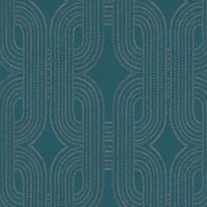 A.S. Création Vliestapete - 399373 - Blau Grün Grafik