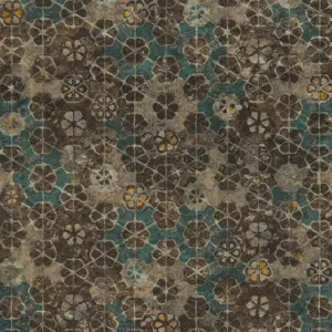 Livingwalls Vinyltapete - 373911 - Braun Grün Fliesentapete