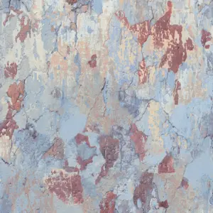 Livingwalls Vinyltapete - 379542 - Blau Rot Tapete in Betonoptik