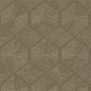 Livingwalls Vinyltapete - 386904 - Braun Gold Geometrische Tapete