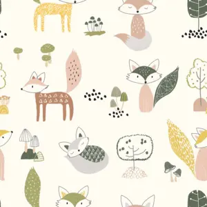 Livingwalls Vinyltapete - 391891 - Bunt Creme Kinderzimmertapete