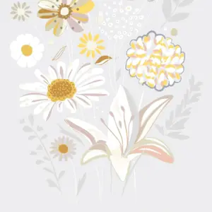 Livingwalls Vinyltapete - 392101 - Grau Gelb Blumentapete