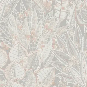 Livingwalls Vinyltapete - 396534 - Grau Beige Floral