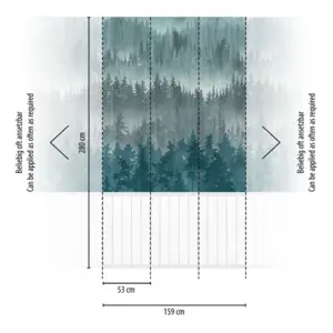 Livingwalls Vinyltapete - 398111 - Weiß Blau Wandpaneele