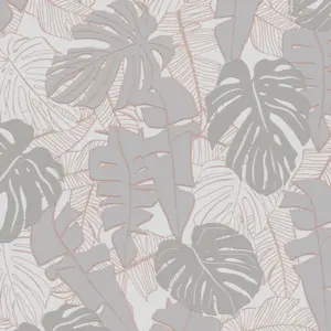 Livingwalls Vliestapete - 389053 - Grau Bronze Palmentapete