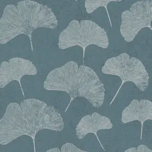 Livingwalls Vliestapete - 389662 - Blau Weiß Florale Tapete