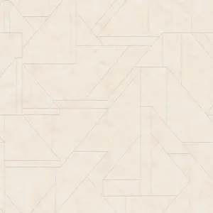 Livingwalls Vliestapete - 391182 - Creme Weiß Grafisch