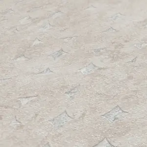 Livingwalls Vliestapete - 396563 - Beige Silber Used-Look