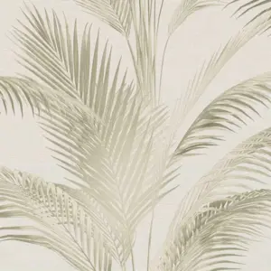 livingwalls Vinyltapete - 399802 - Creme Grün Floral