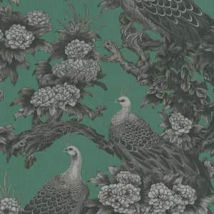 livingwalls Vinyltapete - 399822 - Grau Grün Floral