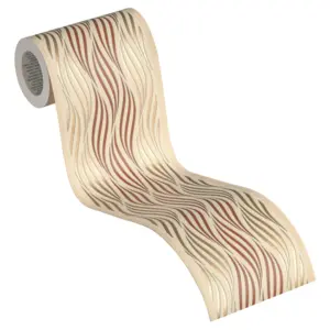 A.S. Création Bordüre - 384133 - Beige Braun Bordüre Wellen