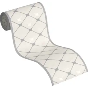 A.S. Création Bordüre - 384218 - Grau Metallic Geometrische Bordüre