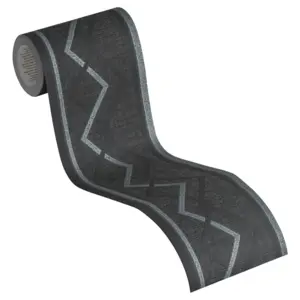 A.S. Création Bordüre - 384423 - Schwarz Metallic Geometrische Bordüre