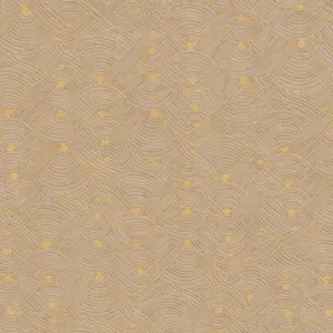 A.S. Création Vinyltapete - 387422 - Beige Gelb Art Deco Tapete