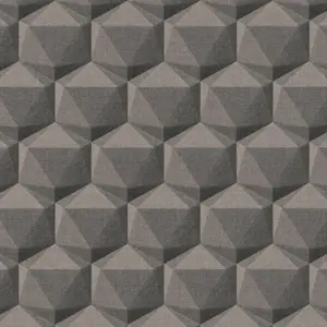 A.S. Création Vinyltapete - 387482 - Grau Anthrazit Geometrische Tapete
