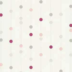 A.S. Création Vliestapete - 208514 - Creme Rosa Tapete mit Punkten
