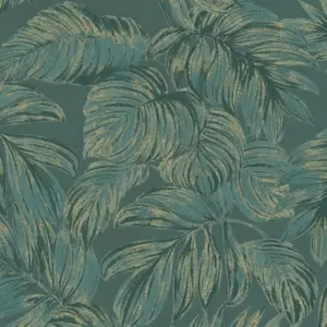 A.S. Création Vliestapete - 393401 - Grün Gold Florale Tapete