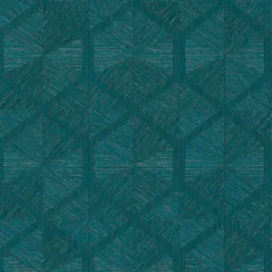 Livingwalls Vinyltapete - 386901 - Türkis Kupfer Geometrische Tapete
