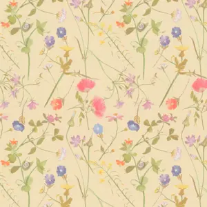 Livingwalls Vinyltapete - 389013 - Bunt Creme Florale Tapete