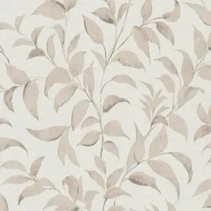 Livingwalls Vinyltapete - 389622 - Weiß Grau Florale Tapete