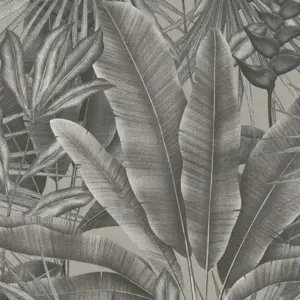 Livingwalls Vinyltapete - 396473 - Grau Beige Dschungel