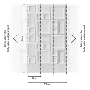 Livingwalls Vinyltapete - 398211 - Weiß Grau Bilderrahmen
