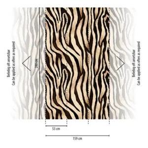 Livingwalls Vinyltapete - 398311 - Beige Schwarz Fell